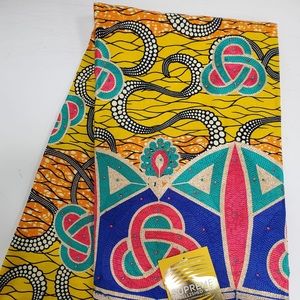 Multicolored African fabric 5 yards